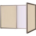 Ghent Ghent VisuALL Conference Cabinet - Tack Surface/Whiteboard Combo - 36"W x 24"H - Beige 41300
